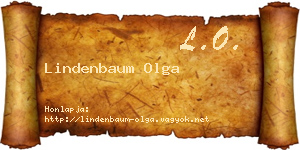 Lindenbaum Olga névjegykártya